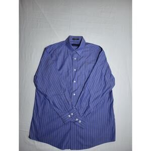 Vintage Orvis Charles F Orvis Signature Collection Blue Stripe Shirt L